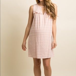 Pink blush Maternity Pink Gingham XL Dress